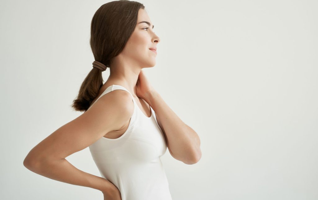 Woman with joint pain.